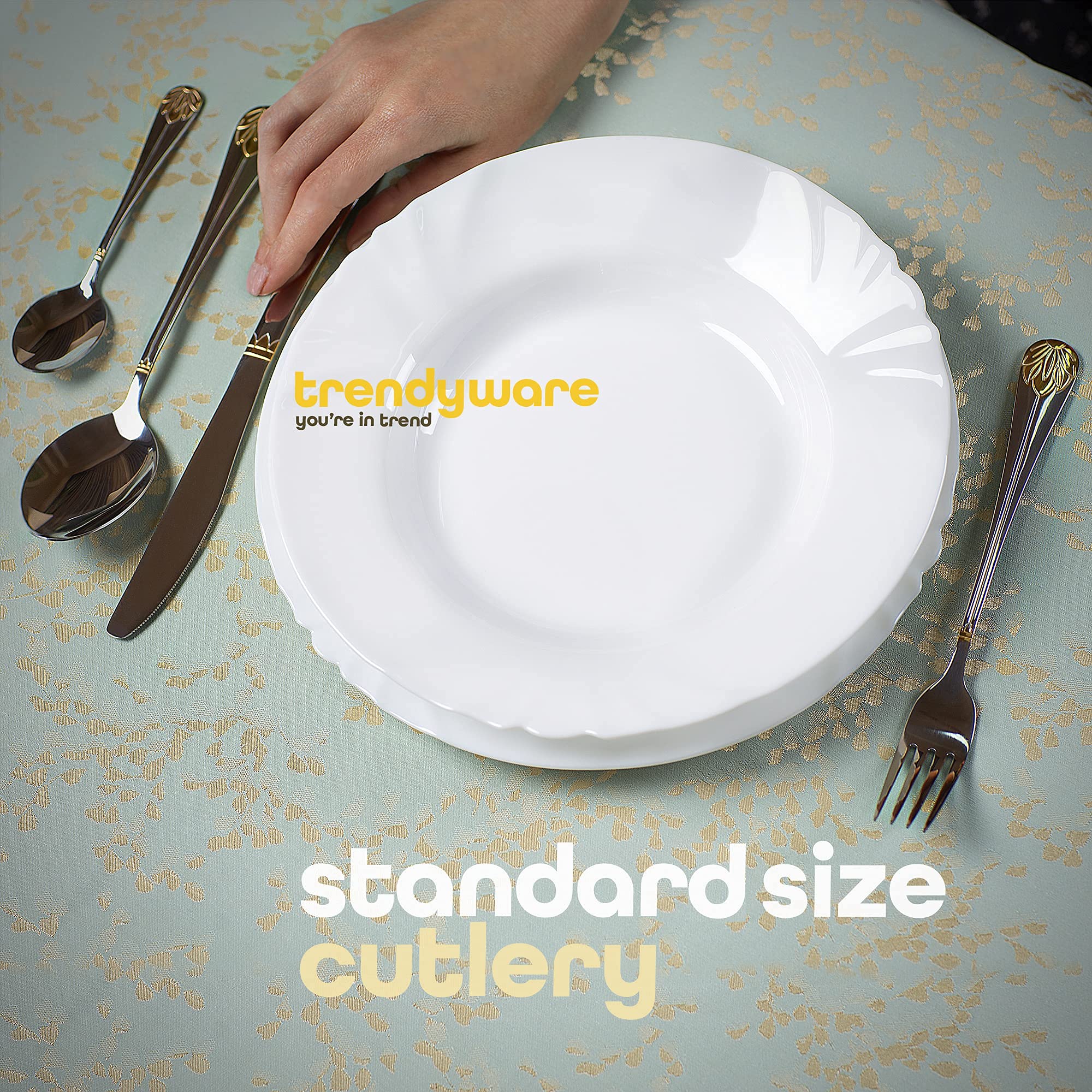 TrendyWare teaspoons with gold accents ideal for desserts
