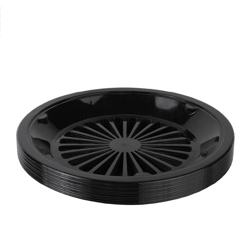 Trenton Gifts plate holders on table stabilizing 10-inch plates for mess-free meals