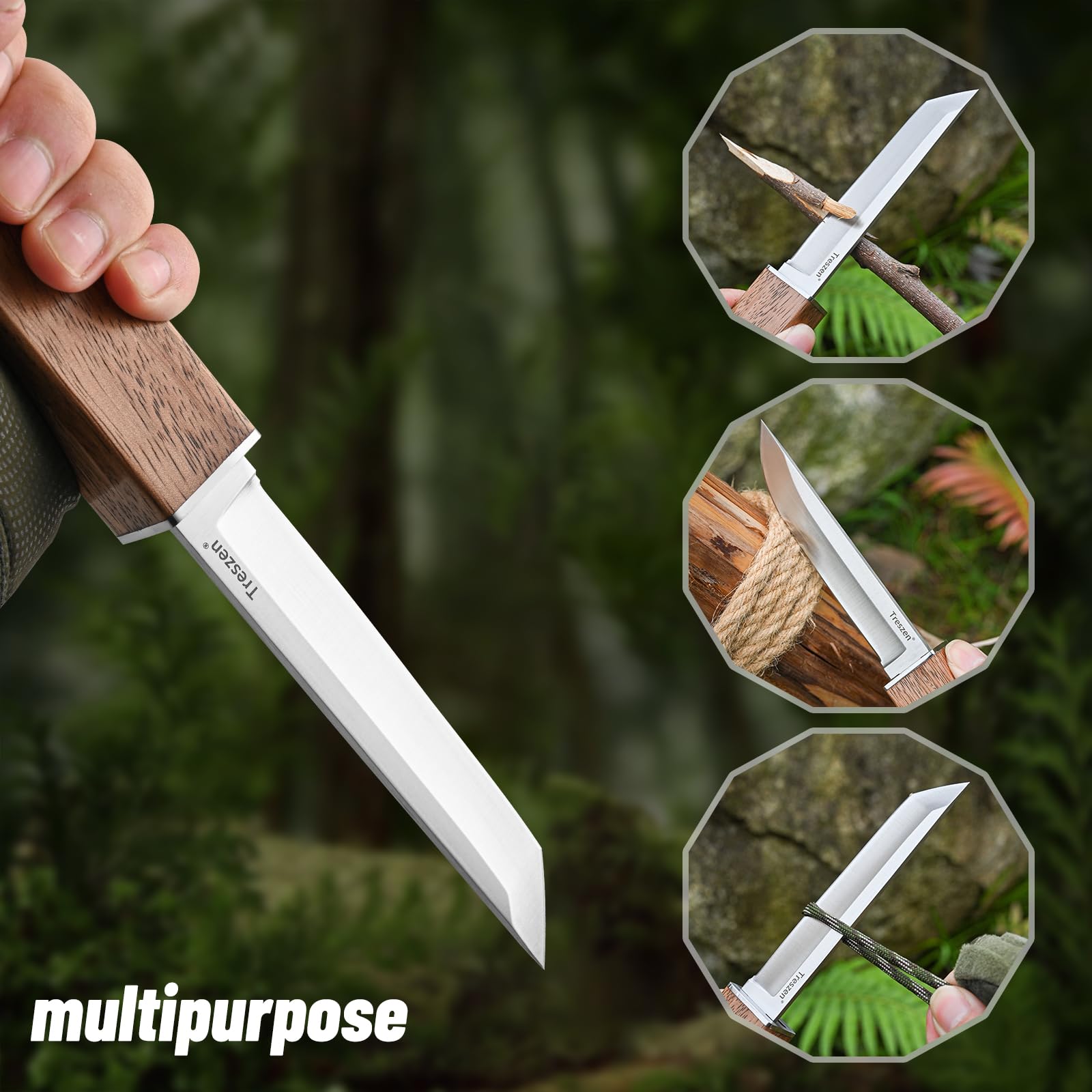 Treszen double knife set safety edge guards for safe transport and storage.