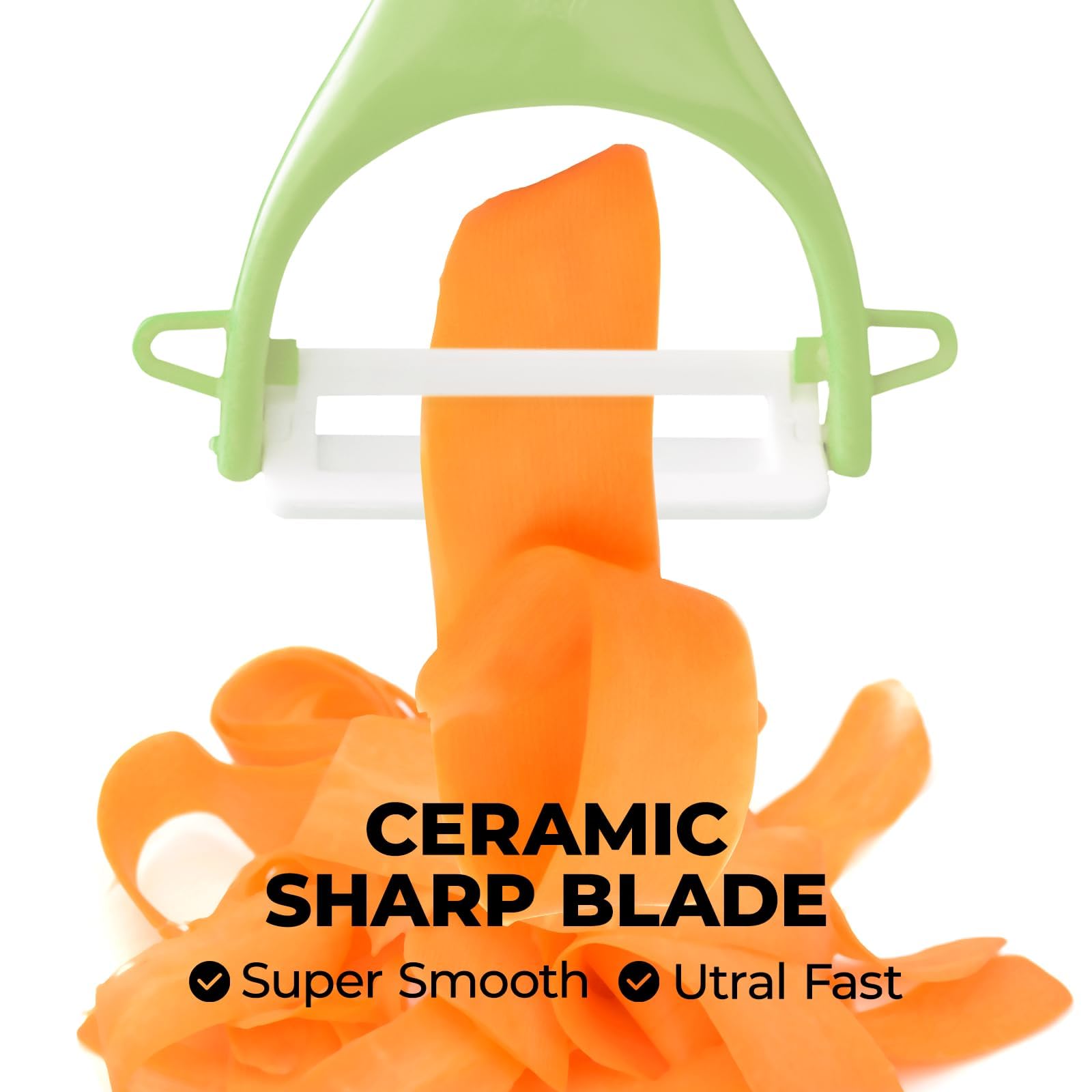 Trez Treamer ceramic apple peeler – smooth peeling and minimal waste.