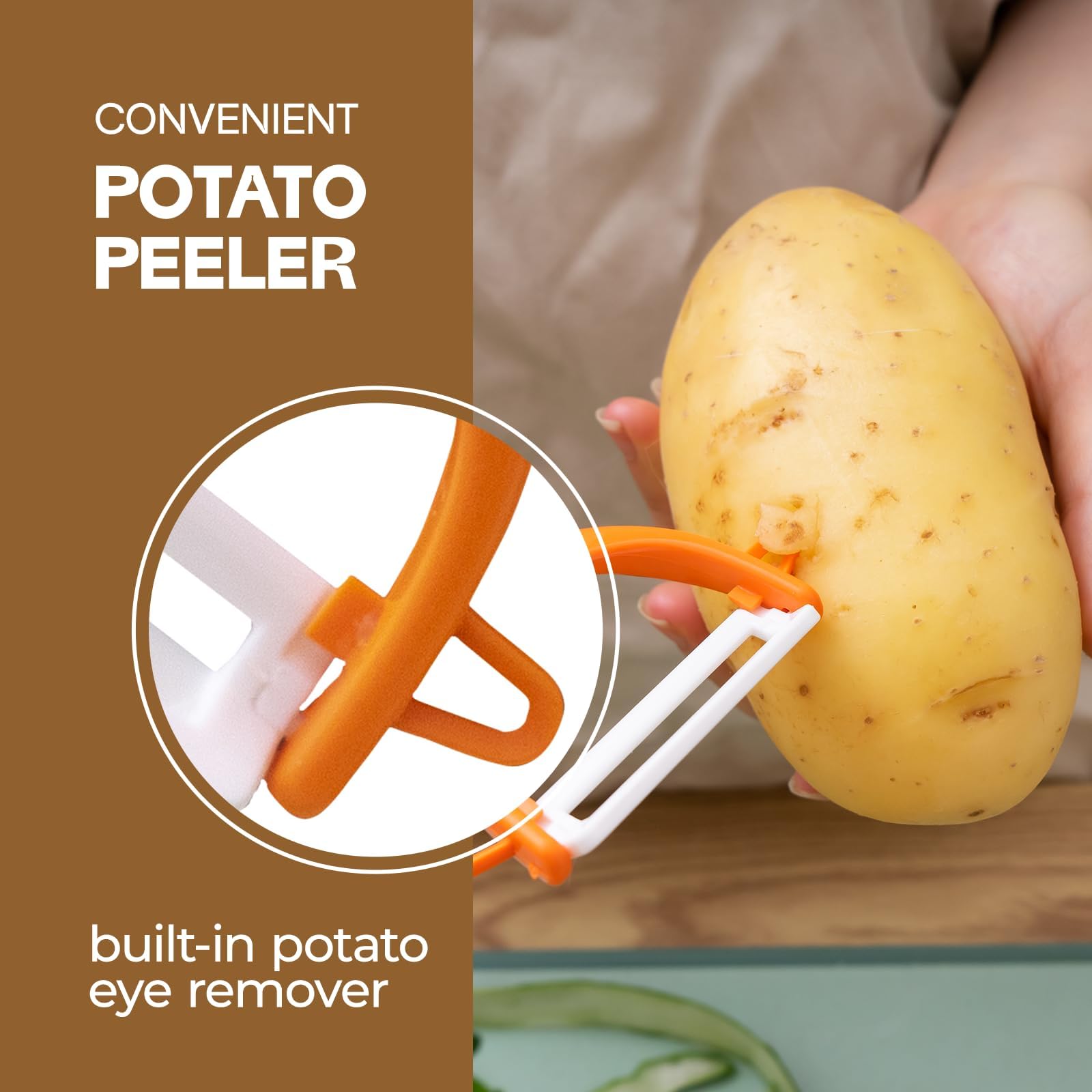 Trez Treamer Y-peeler – apple eye remover for clean prep.