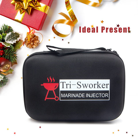Tri-Sworker cleaning brushes included for maintenance after grilling.