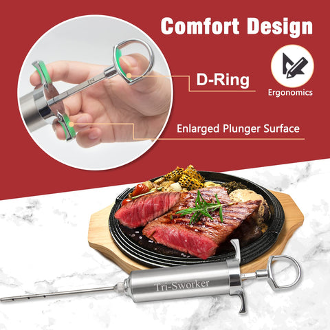 Tri-Sworker injector with four needles enables versatile marinades.