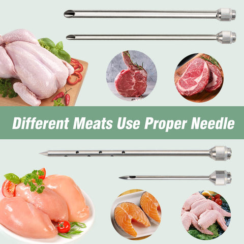Tri-Sworker stainless steel injector barrel shown for durable, food-safe construction
