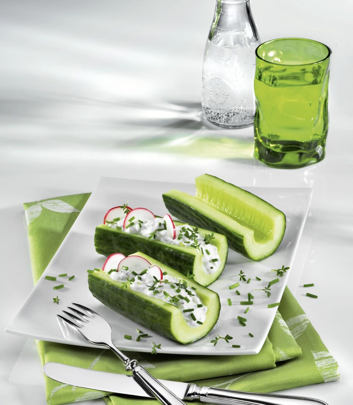Triangle corer shows dual cutting widths for versatile fruit prep.