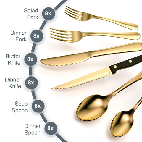 Tribal Cooking dinner knives forks spoons set offers balanced weight