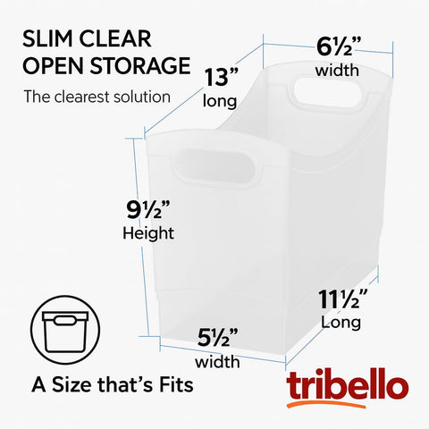 Tribello organizer on shelf demonstrates versatile pantry or office use