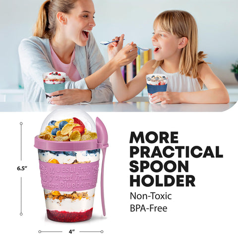 Tribello parfait cups BPA-free plastic for safe daily use.
