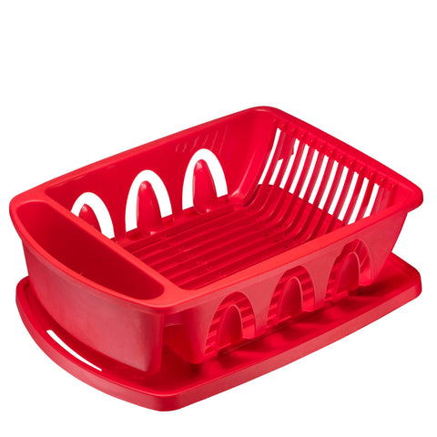Tribello sink drying rack with attached drainboard keeping counters dry and organized