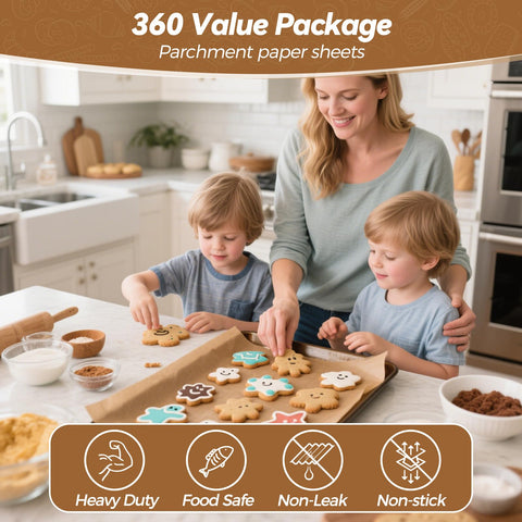 Tripho parchment paper with oil-proof coating demonstrating non-stick quality