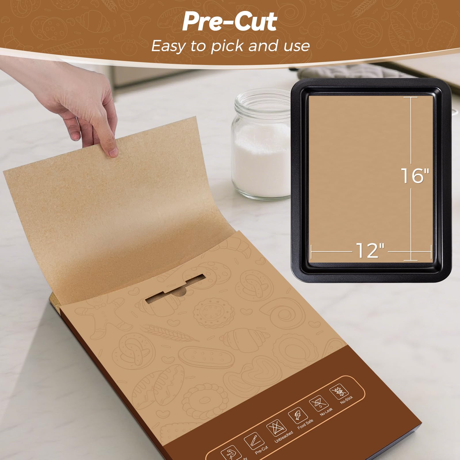 Tripho unbleached silicone-coated parchment suitable for oven use and more