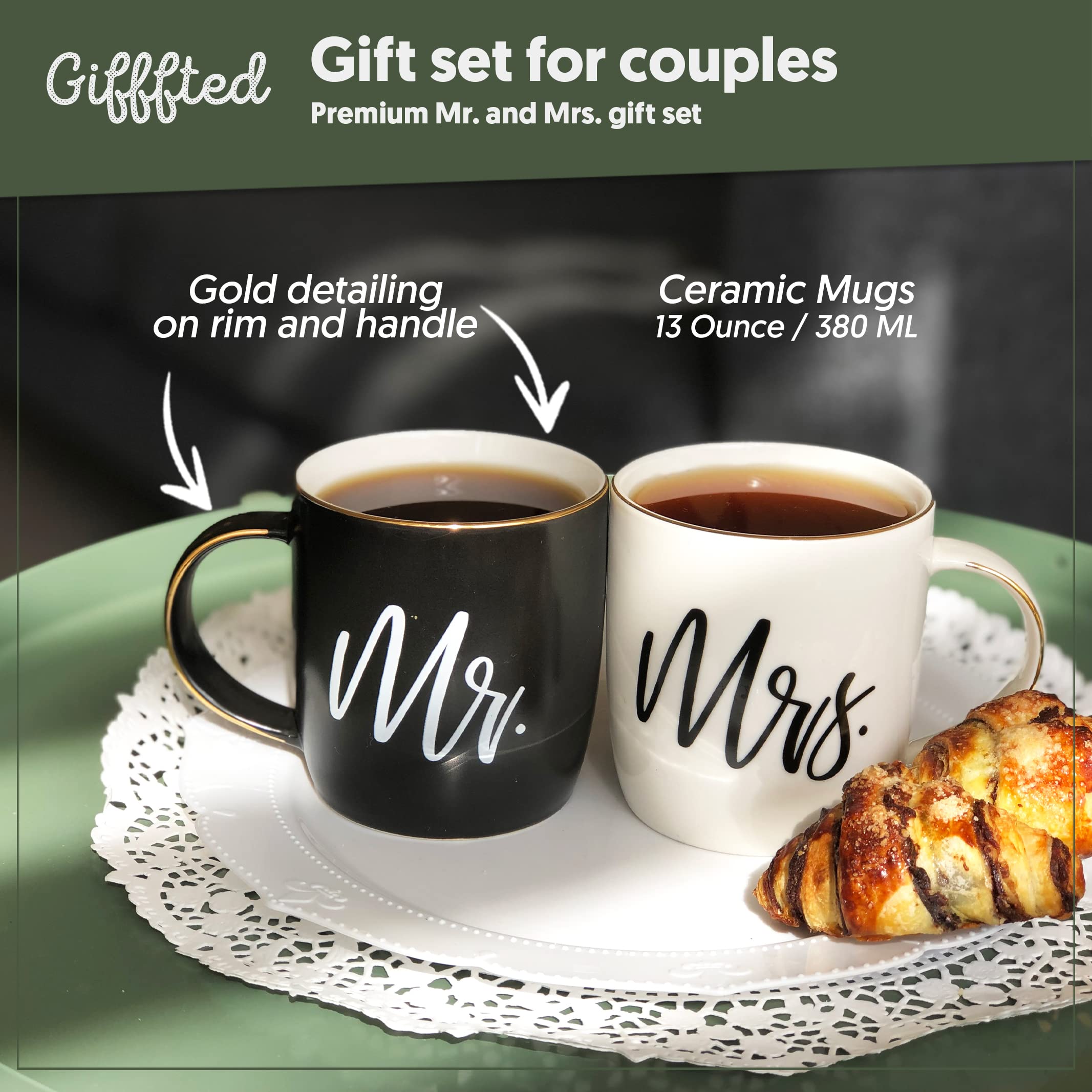 Triple Gifffted ceramic mug with glossy finish and comfortable handle.