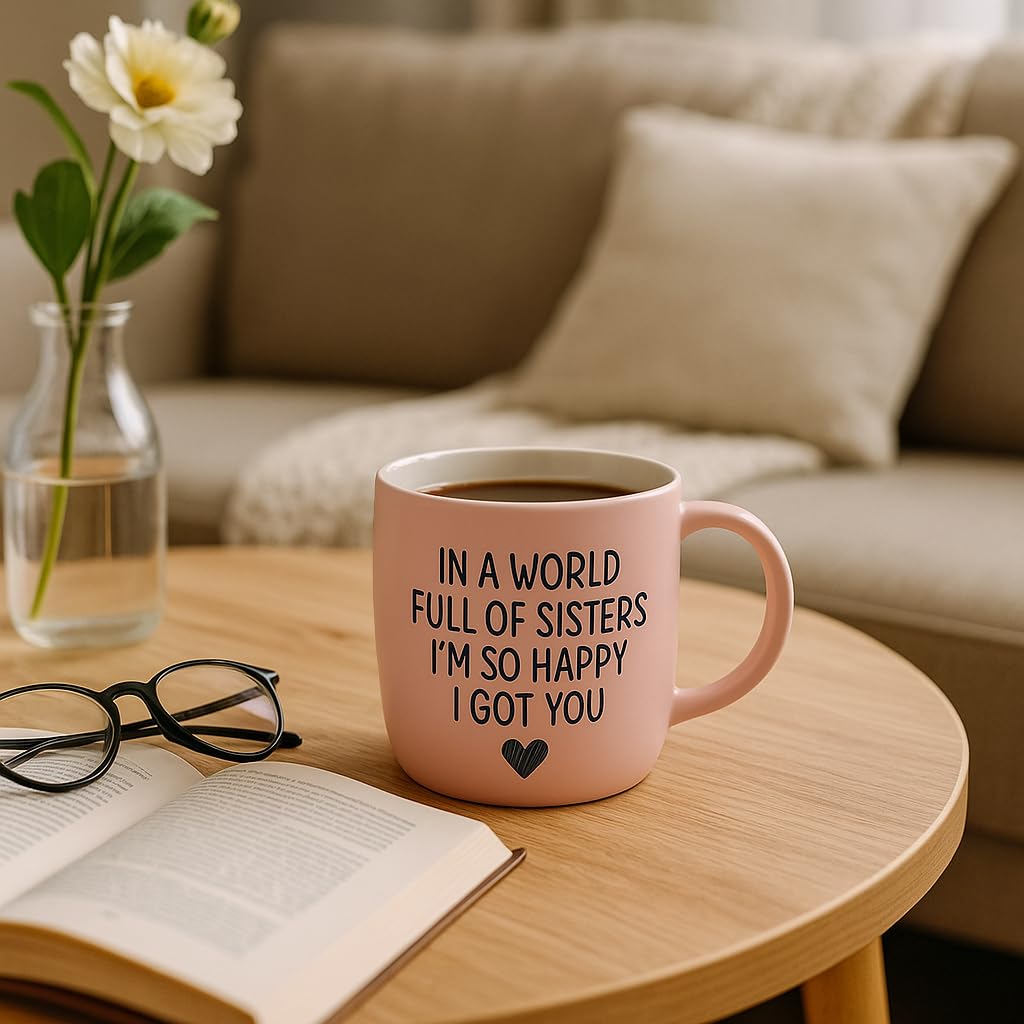 Triple Gifffted ceramic pink mug with refined finish and design