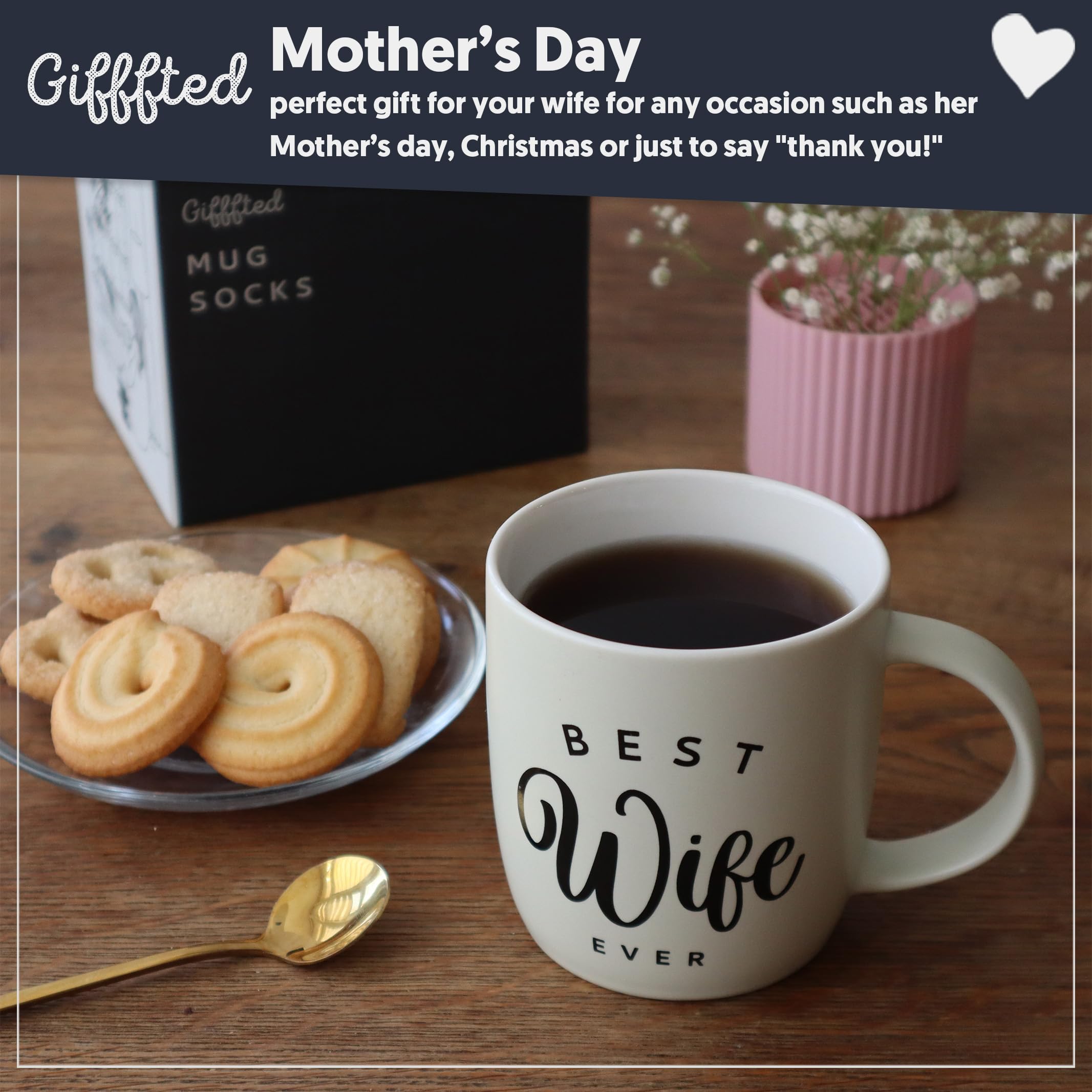 Triple Gifffted cozy socks paired with mug for a warm, thoughtful gift experience