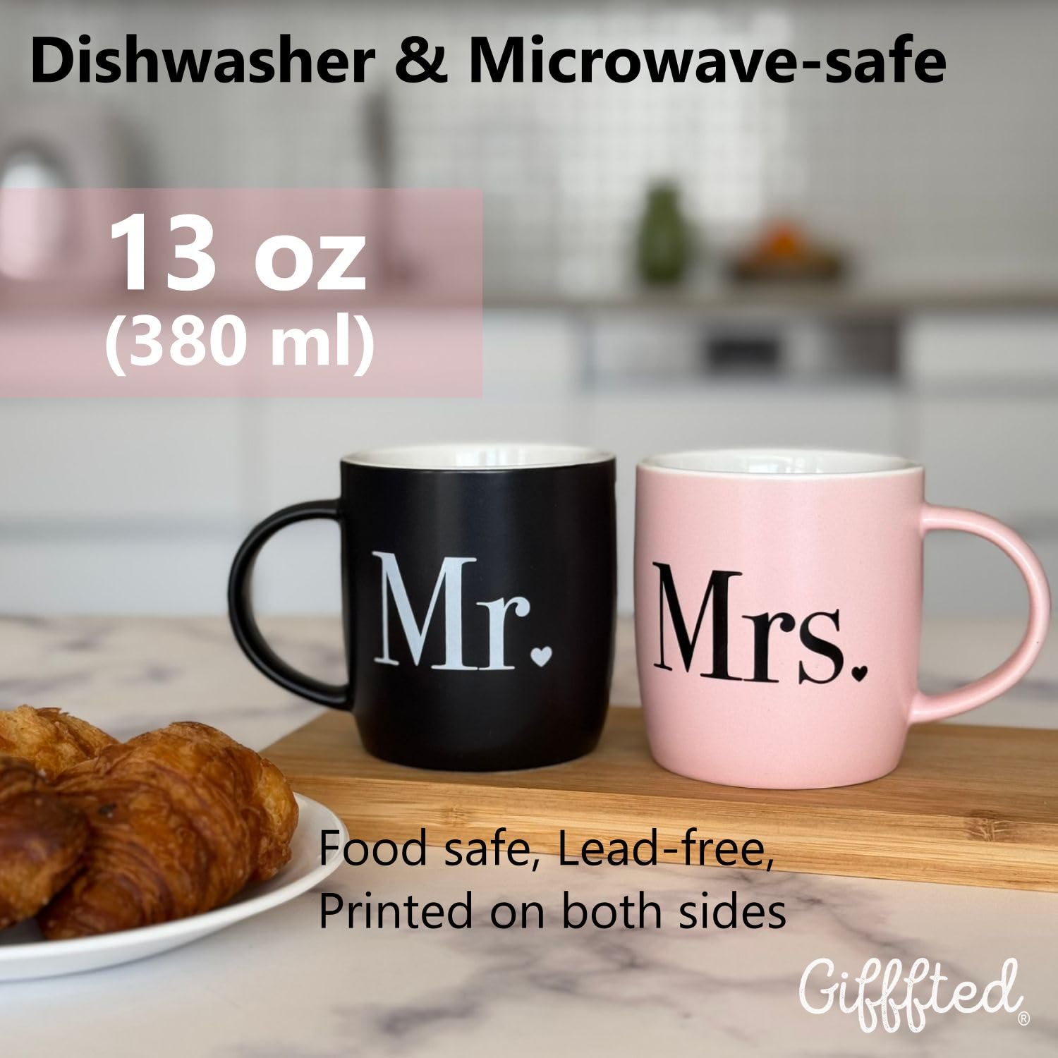 Triple Gifffted dishwasher-safe mugs simplify cleanup after morning rituals