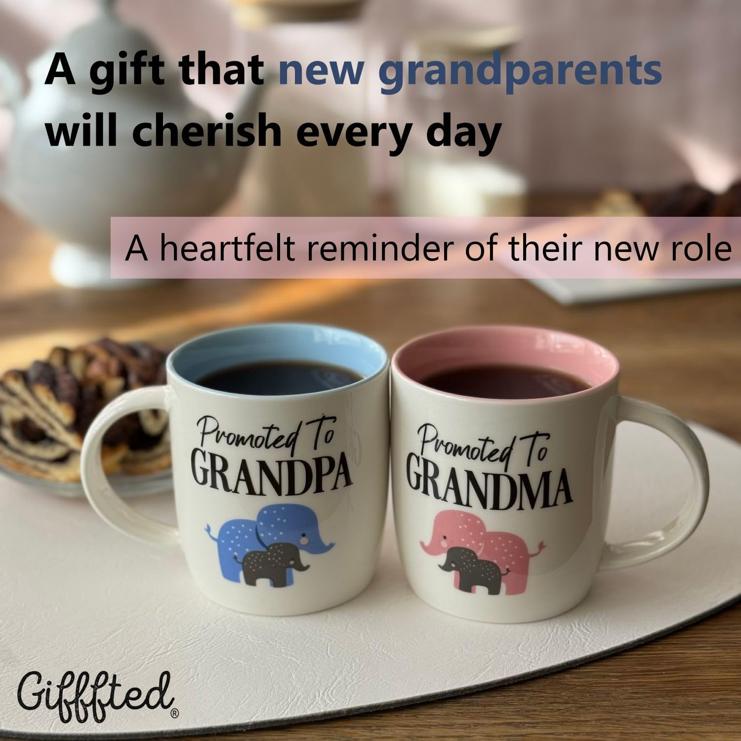 Triple Gifffted Pregnancy Announcement mug for heartfelt reveals