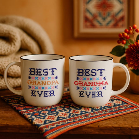 Triple Gifffted ready-to-gift mug set for grandparents