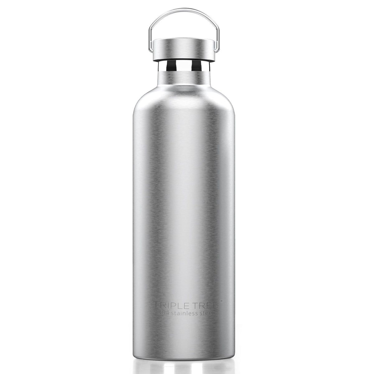 Triple Tree 34oz bottle front view showcases premium stainless steel design.