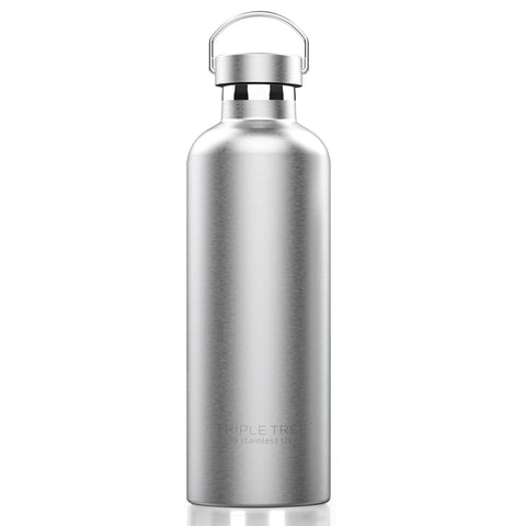 Triple Tree 34oz bottle front view showcases premium stainless steel design.