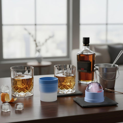 Triplorare old-fashioned kit arranged for classic cocktail preparation
