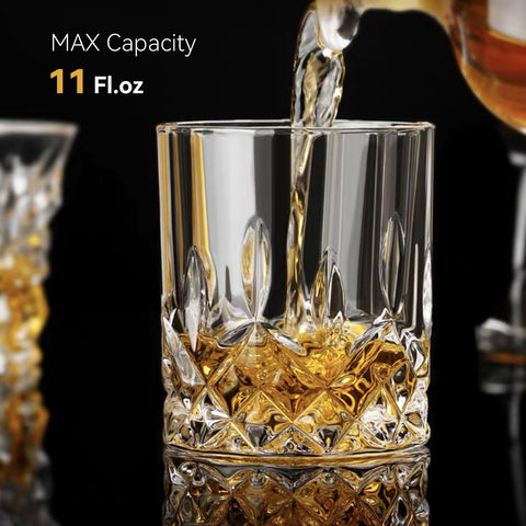 Triplorare whiskey glass being filled with amber scotch for savoring sips.