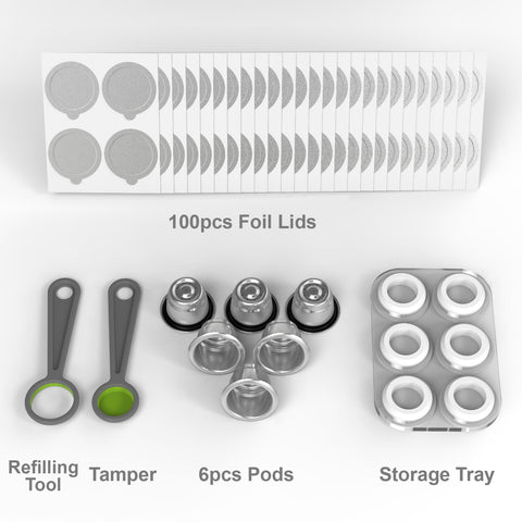 Triplot foil lids for capsules ensuring airtight freshness.
