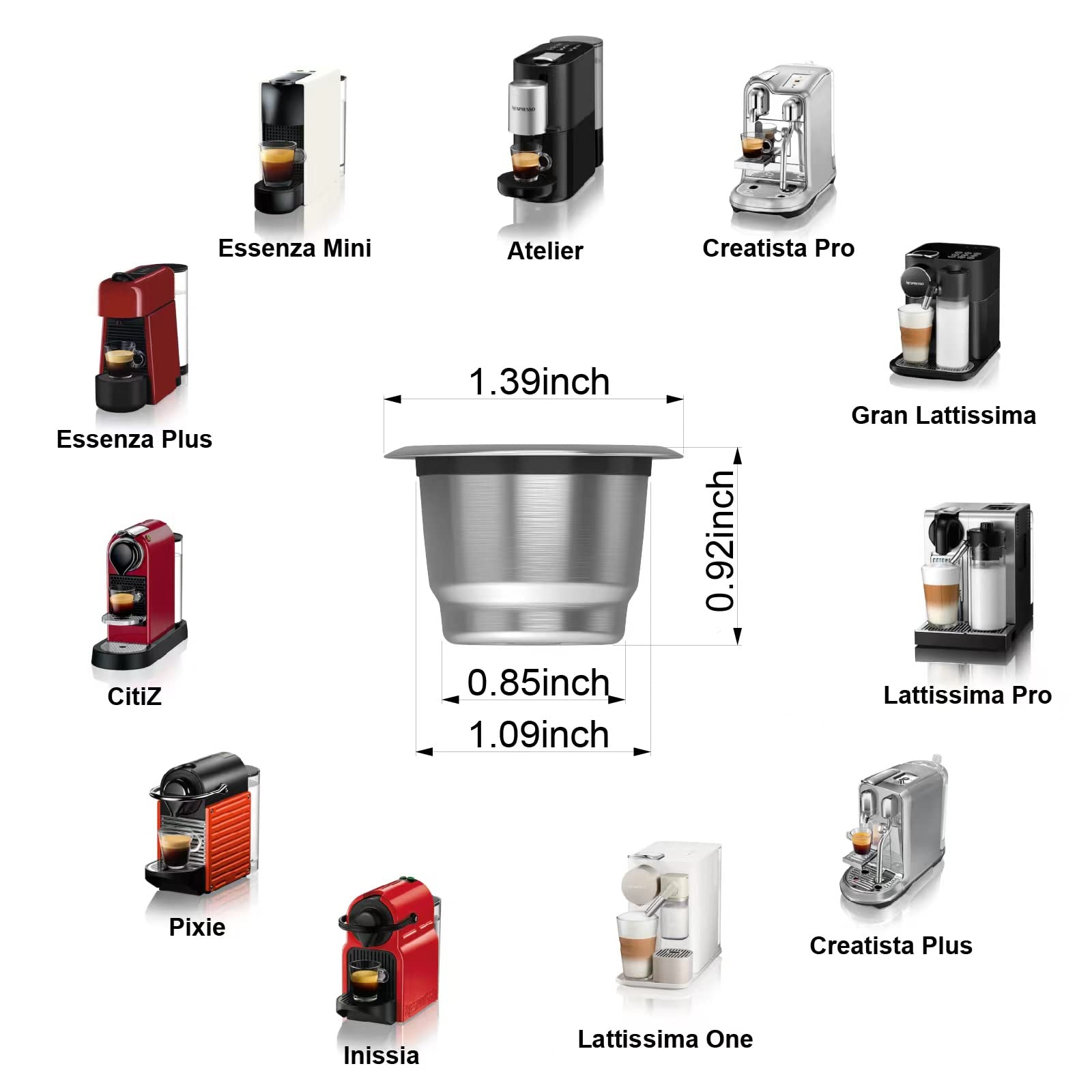 Space-saving setup for busy kitchens and offices.