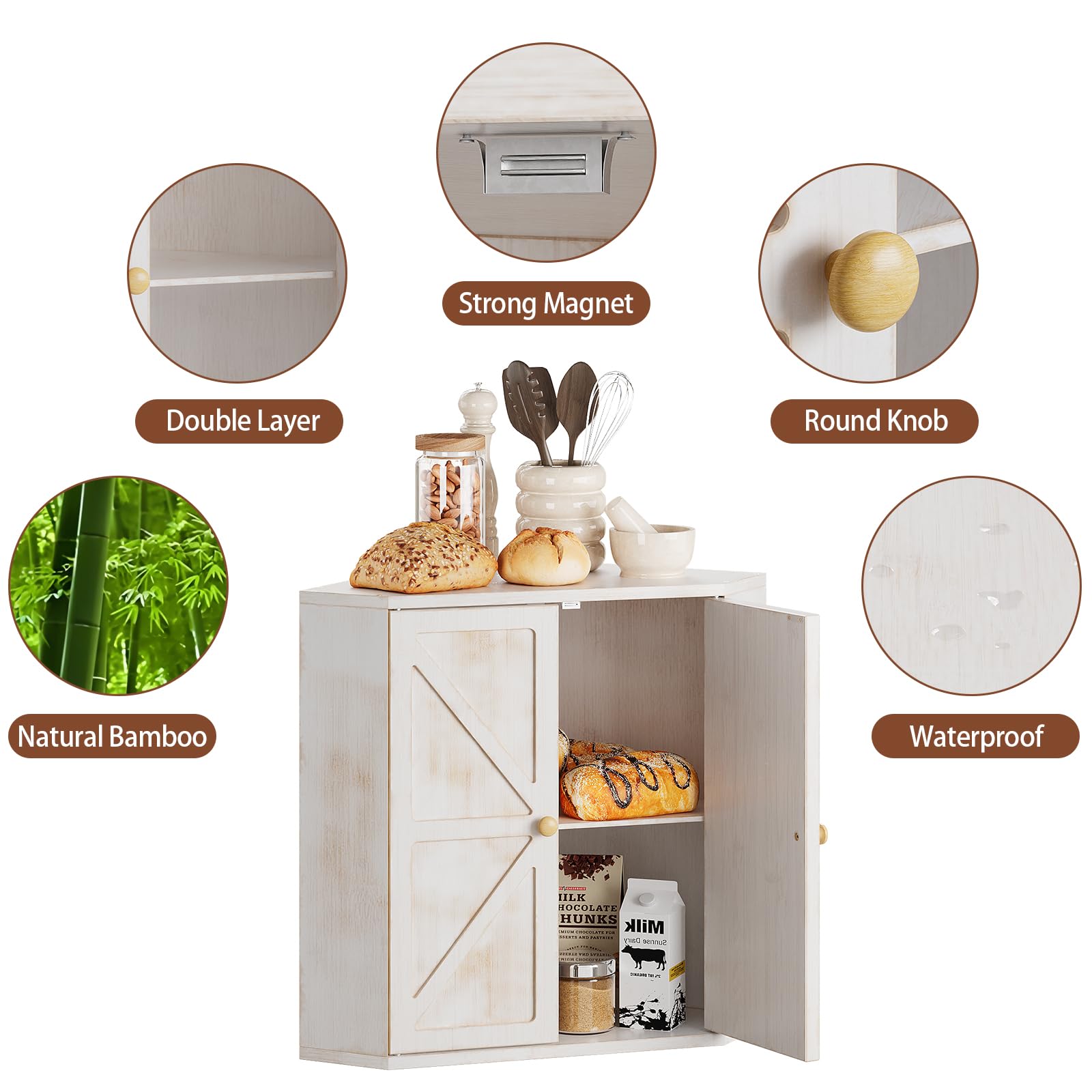 Trironsun bread box flat-top design provides extra counter surface.