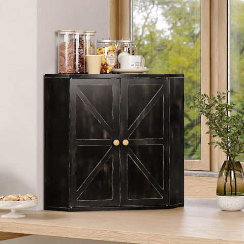 Trironsun bamboo corner bread box with flat top for extra workspace