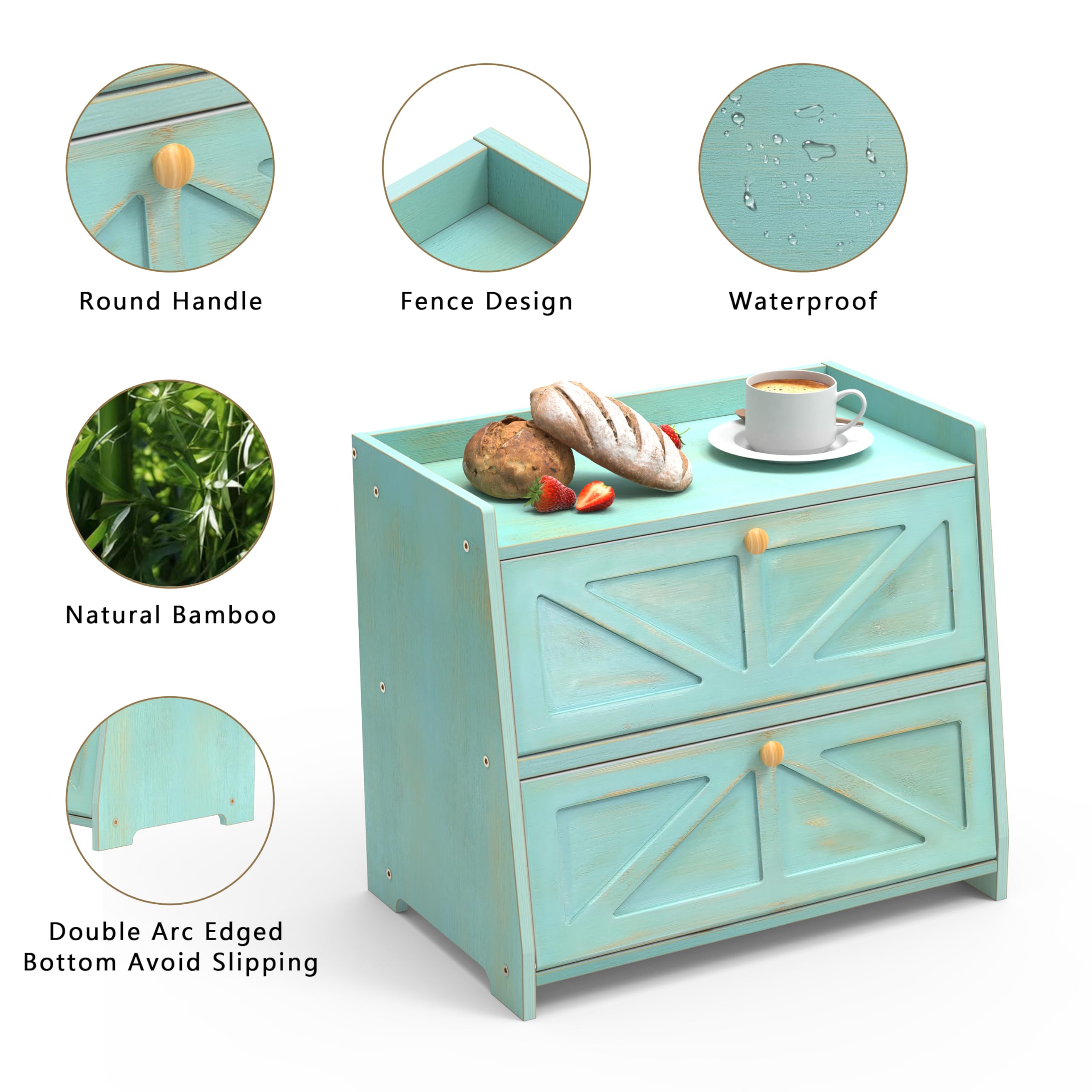 Trironsun bamboo box magnetic door close-up demonstrates smooth operation.
