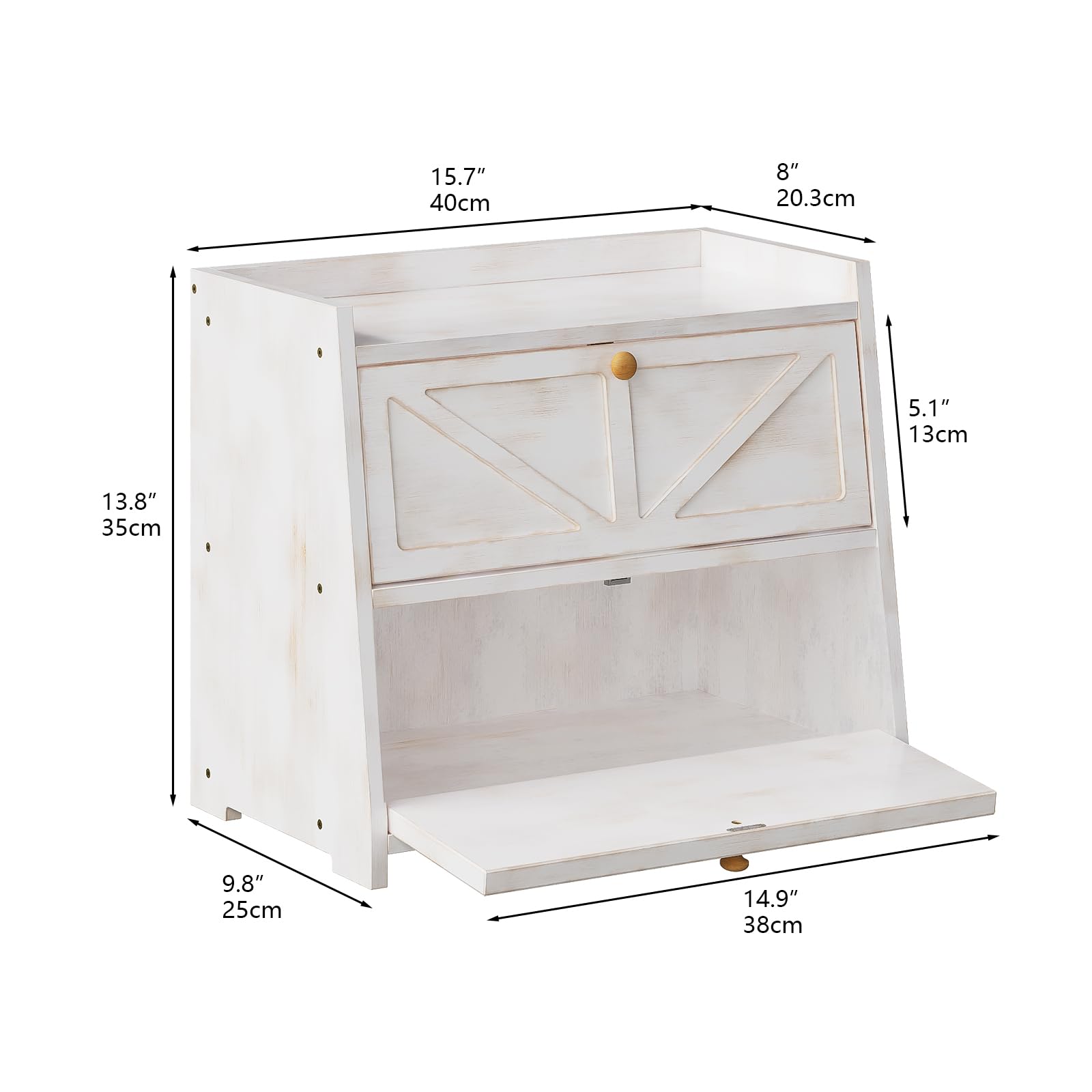 Trironsun bread box side profile emphasizing sturdy construction.
