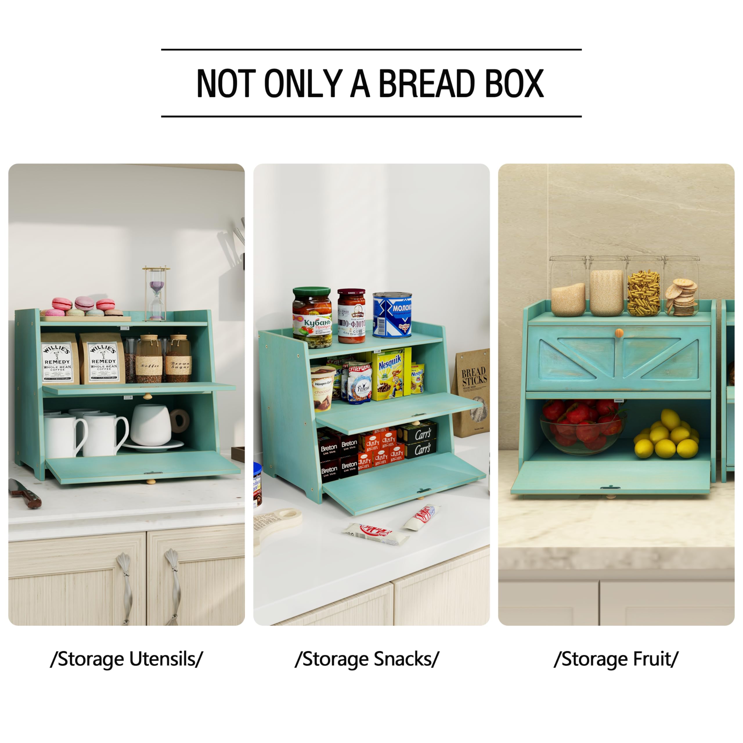 Trironsun antique blue box offers sturdy construction and longevity.