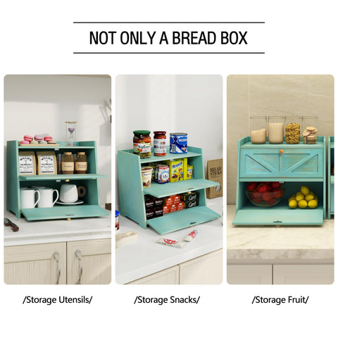 Trironsun antique blue box offers sturdy construction and longevity.