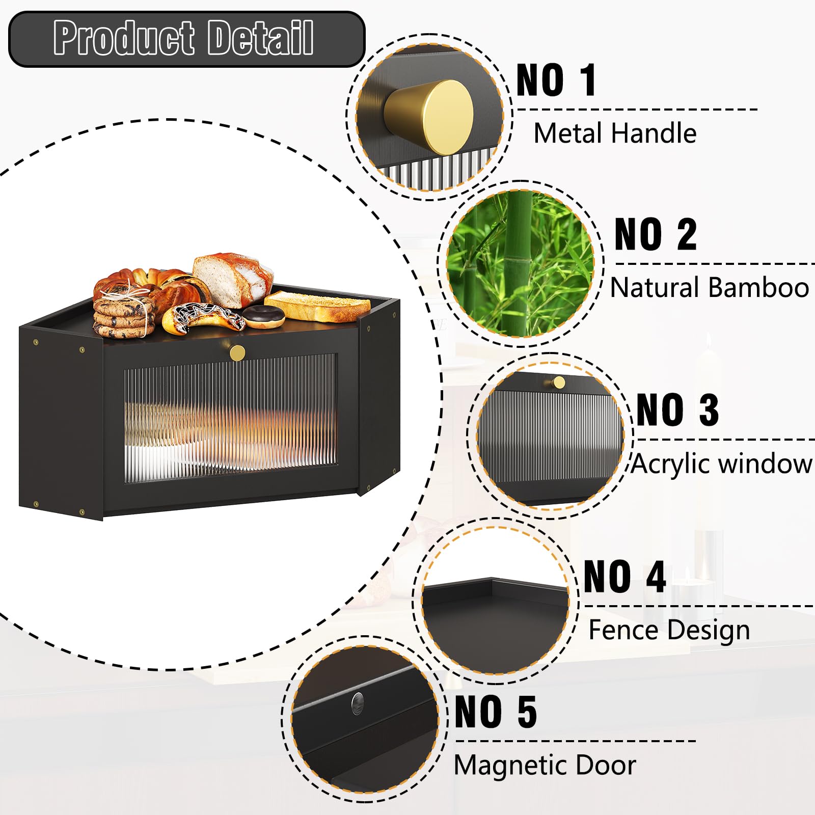 Trironsun bread box side profile shows compact footprint
