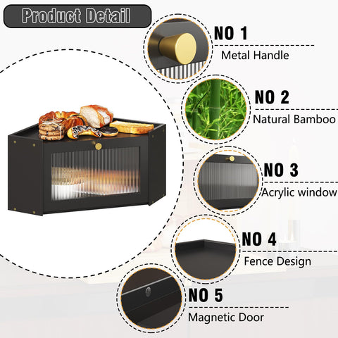 Trironsun bread box side profile shows compact footprint