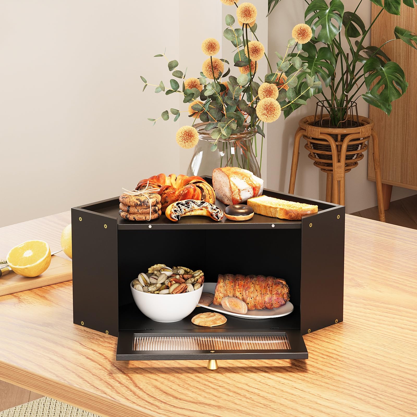 Trironsun box stores bread with clear visibility and dryness