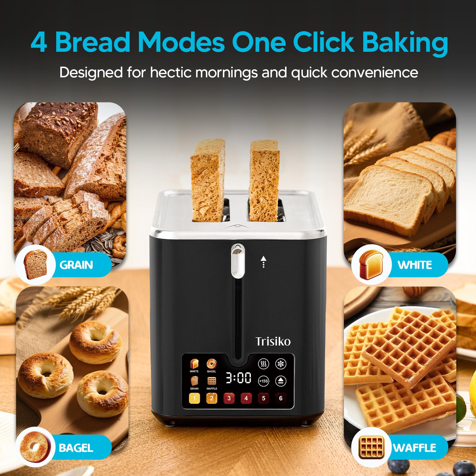 Trisiko compact counter appliance for kitchen, dorm, or office