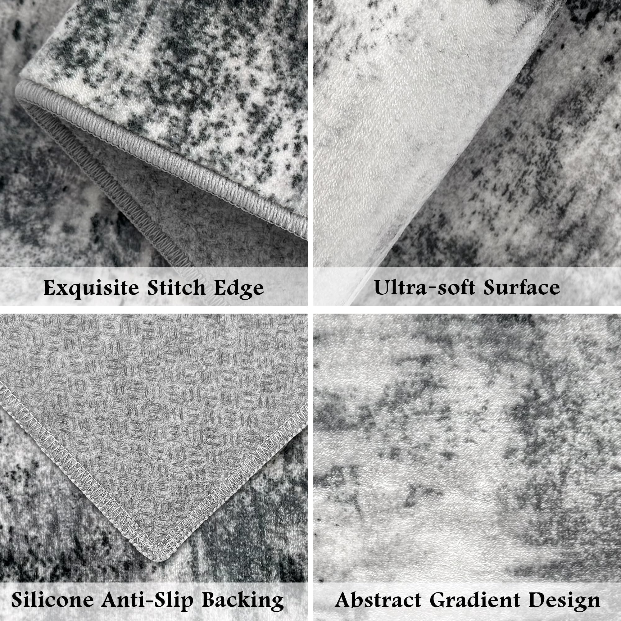 Tritard abstract-design kitchen runner 20x59 emphasizing space coverage and chic motif.