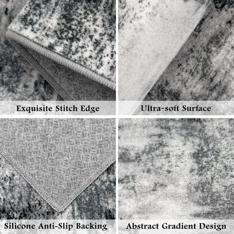 Tritard abstract-design kitchen runner 20x59 emphasizing space coverage and chic motif.
