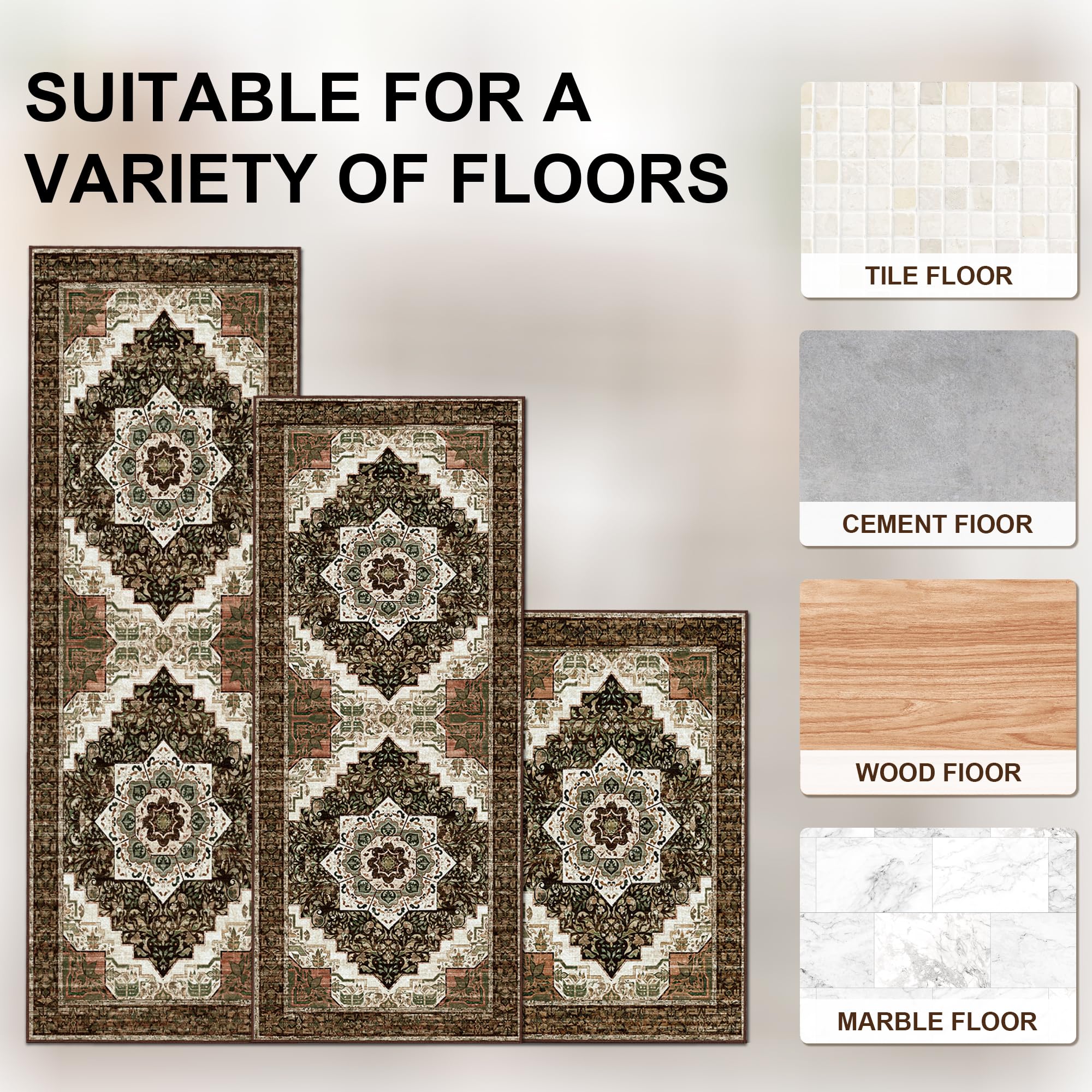 Tritard 20x59 long-run rug showing extended coverage in busy kitchen