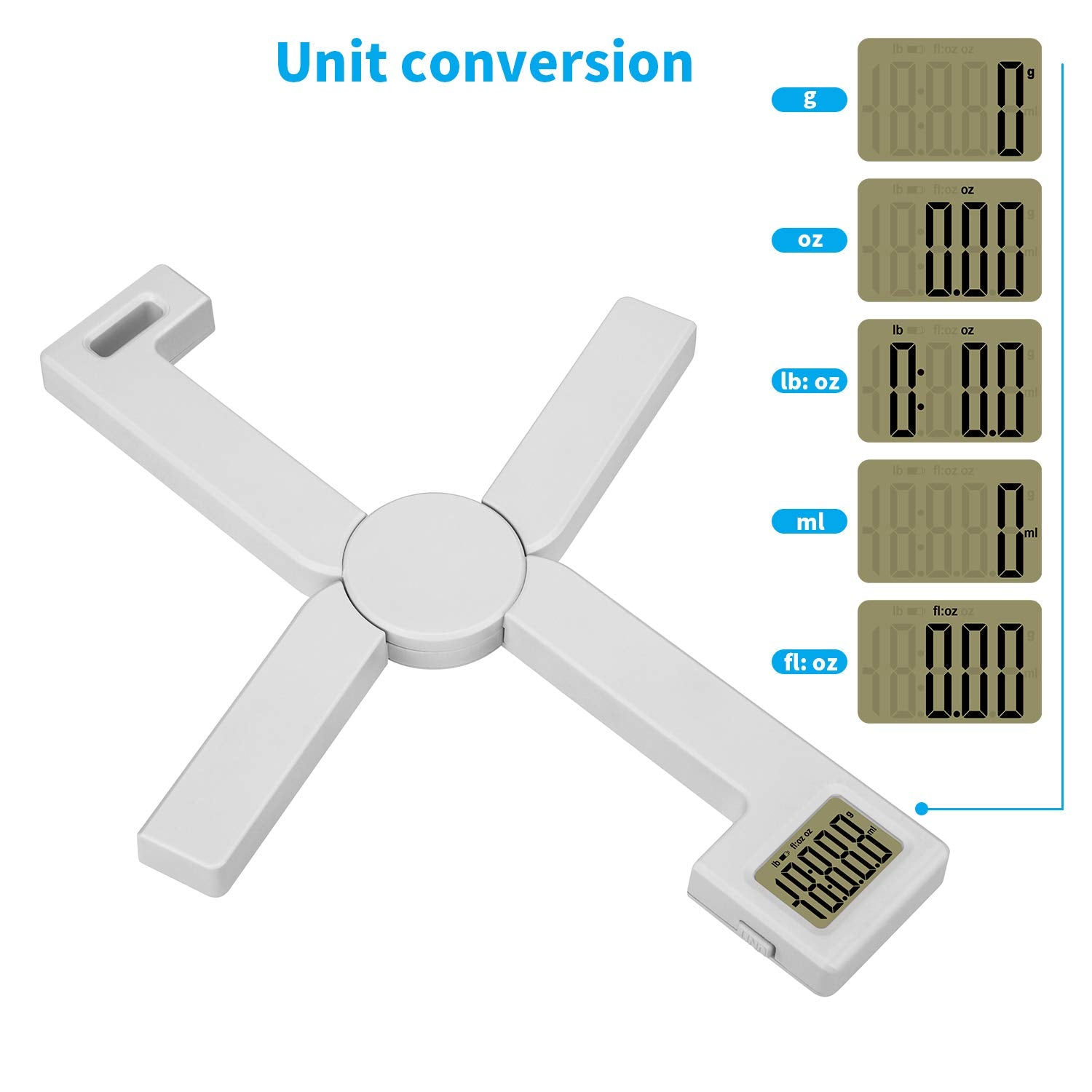 TriTree digital pocket scale display shows readings clearly.