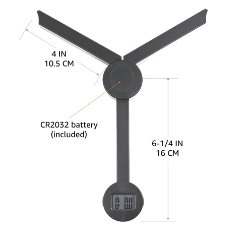 TriTree battery-powered scale includes CR2032 battery for immediate use.