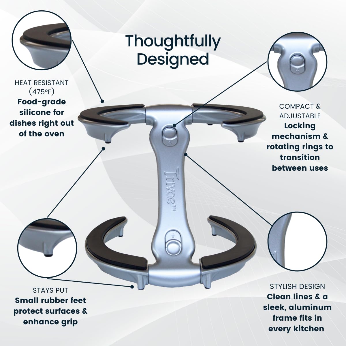 Trivae serving stand doubles as cake or pizza display