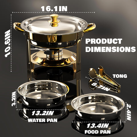 Trivico chafing dish heat retention keeps food warm for hours