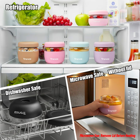 Tronco dishwasher-safe glass bowl for easy cleaning