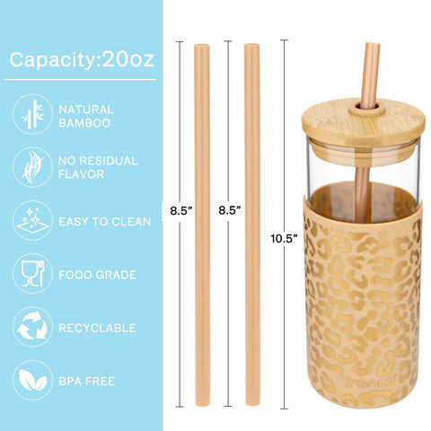 Tronco glass tumbler with bamboo lid offers eco-friendly sealing for beverages