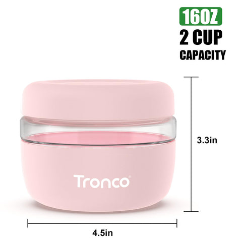Tronco leak-proof lid seal keeps overnight oats clean and portable