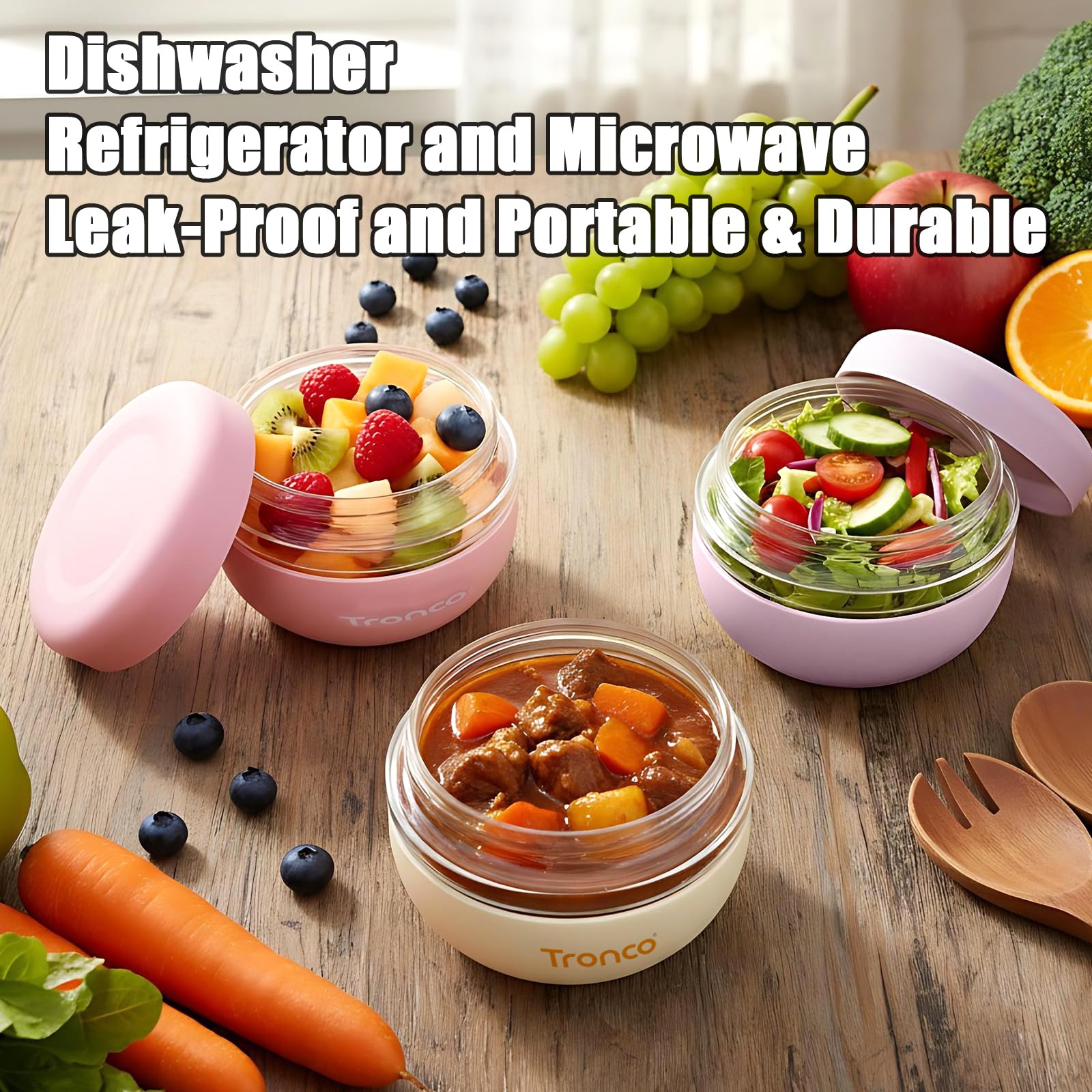 Tronco microwave-safe glass bowl heats meals quickly and evenly