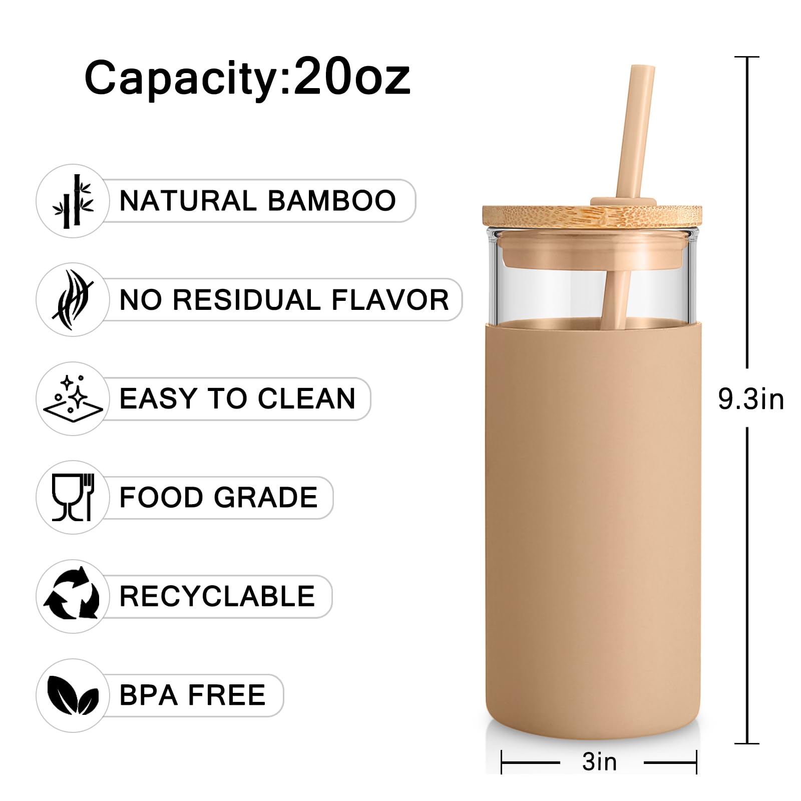 Tronco silicone sleeve provides grip and heat protection around the tumbler.
