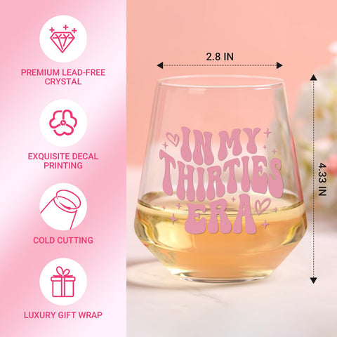 TrophyToast crystal glass with a thin-walled stemless design for enhanced aroma.